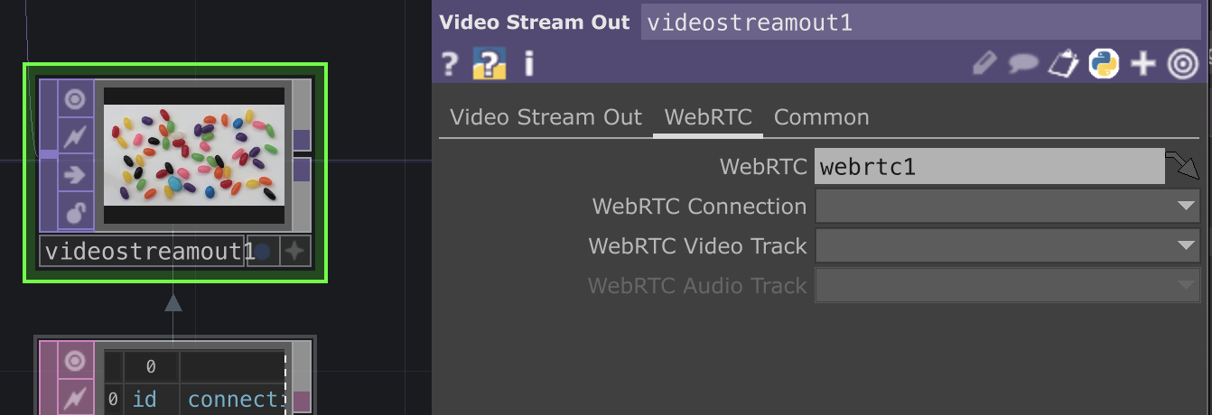 Video Stream Out TOPの設定